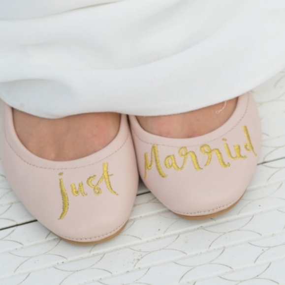 KATE SPADE JUST MARRIED BALLET SLIPPERS PINK FLATS SZ 6 BALLERINA BALLETCORE - Picture 2 of 12